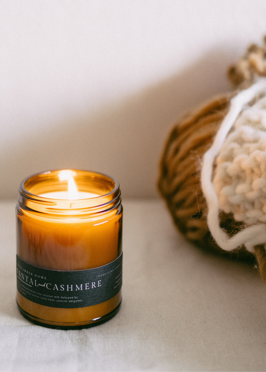 SANTAL AND CASHMERE- 8 OZ. SOY CANDLE