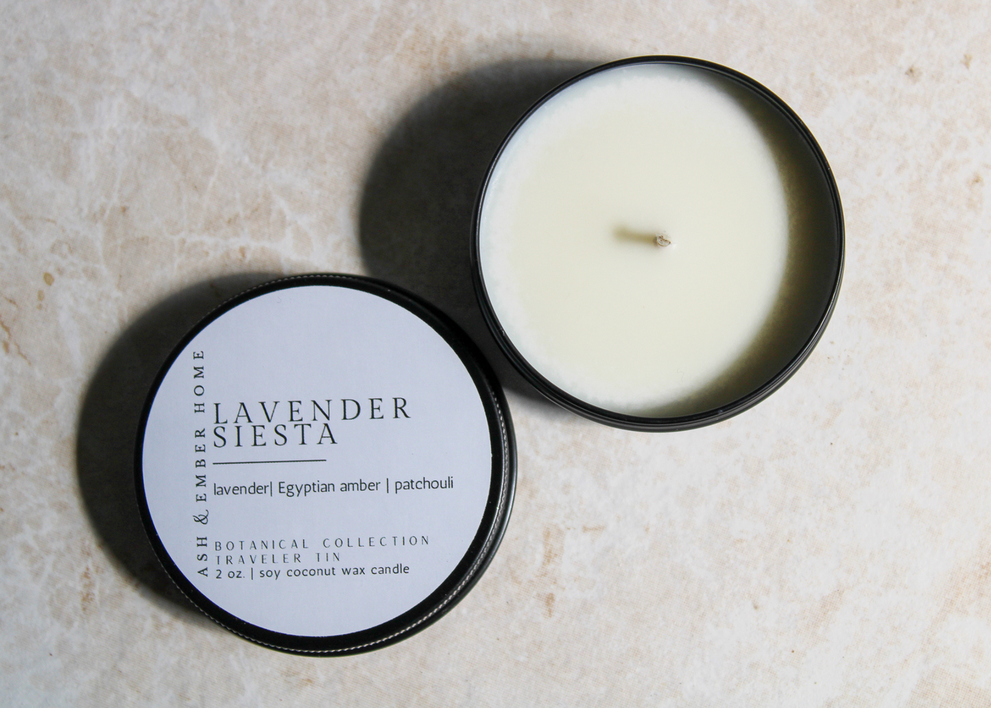 LAVENDER SIESTA - 2 OZ. TRAVELER TIN SOY CANDLE LAST CHANCE SALE