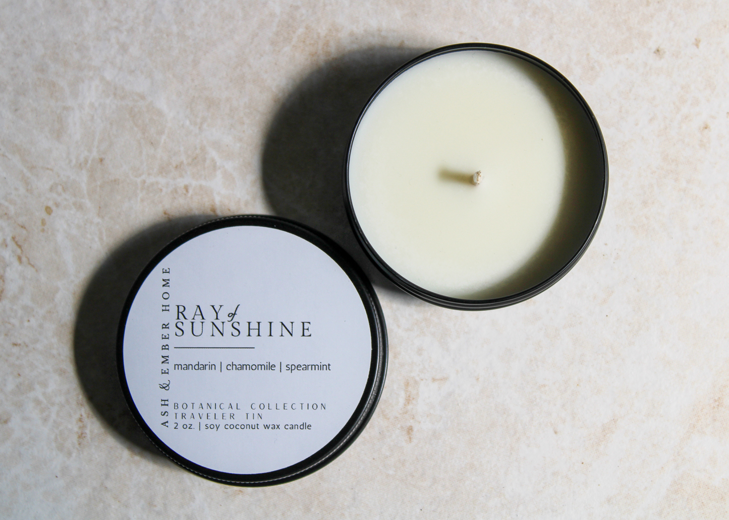 RAY OF SUNSHINE - 2 OZ. TRAVELER TIN SOY CANDLE