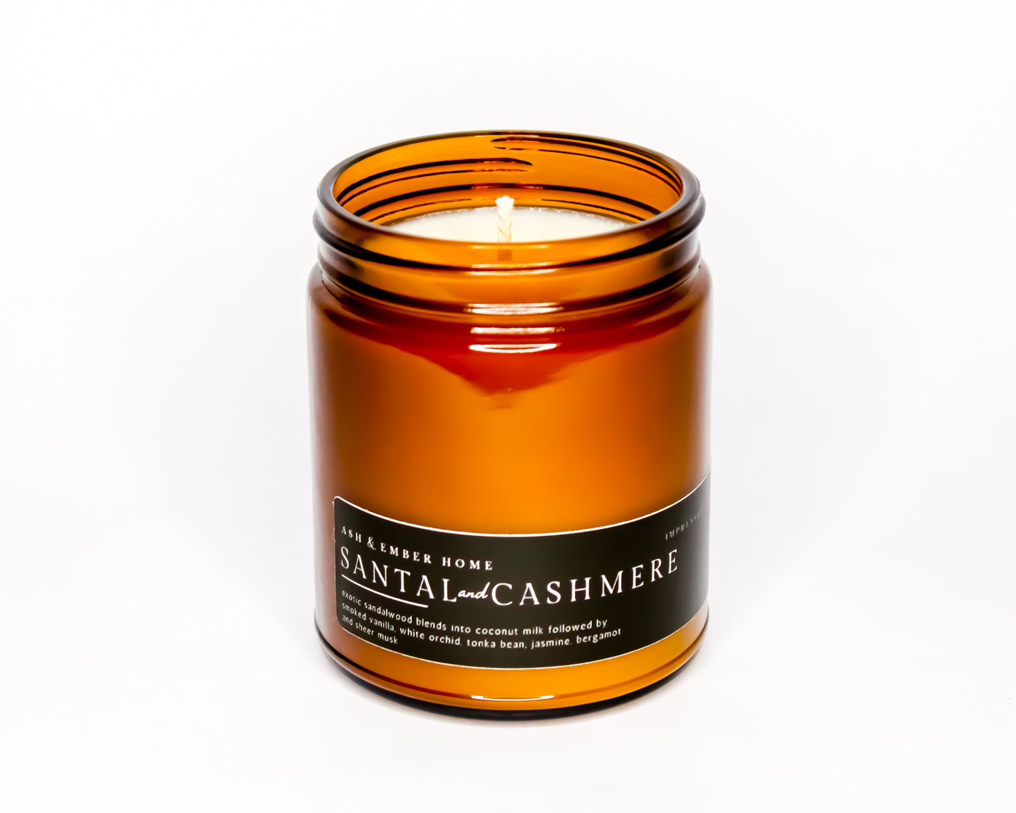 SANTAL AND CASHMERE- 8 OZ. SOY CANDLE