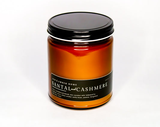 SANTAL AND CASHMERE- 8 OZ. SOY CANDLE